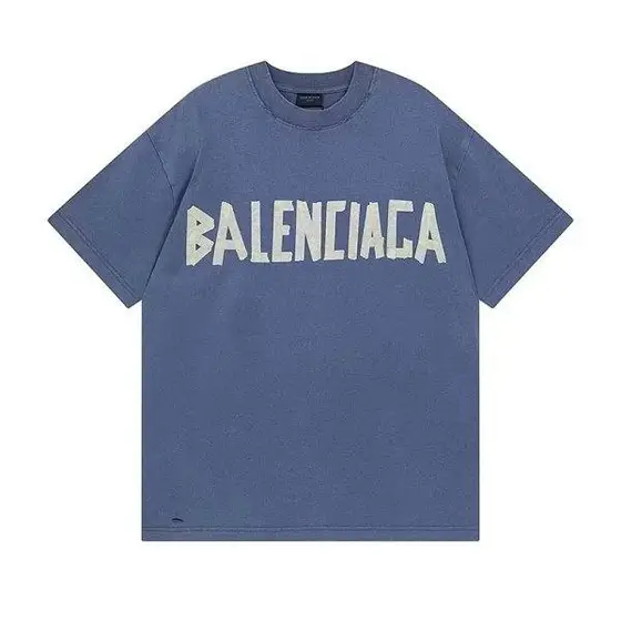 Balenciaga Black Double-Sided Logo Print Vintage T-Shirt