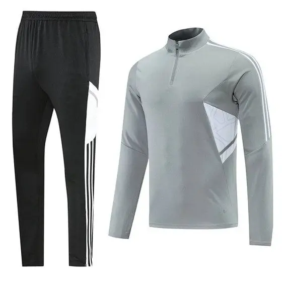 【DX1】Half Zipper Winter Long Sleeve Trousers suit Training Zipper
