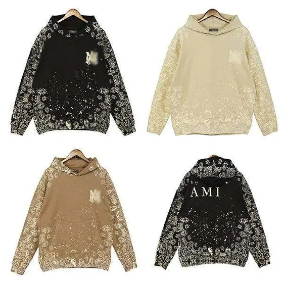 AMIRI Paisley Splatter Print Hoodie