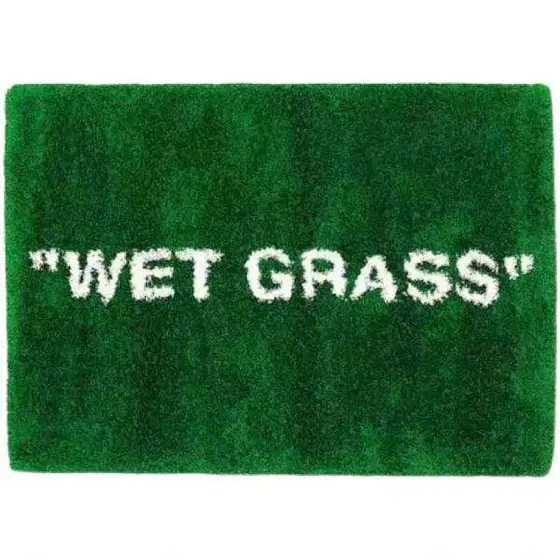 Off White Wet Grass Carpet