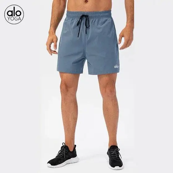 AloYogaSummerFitnessPantsMen'sCross-borderLooseBreathableSportsShortsLightweight