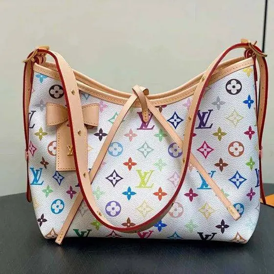 Louis Vuitton x Takashi Murakami Multicolor Monogram Carryall Bag