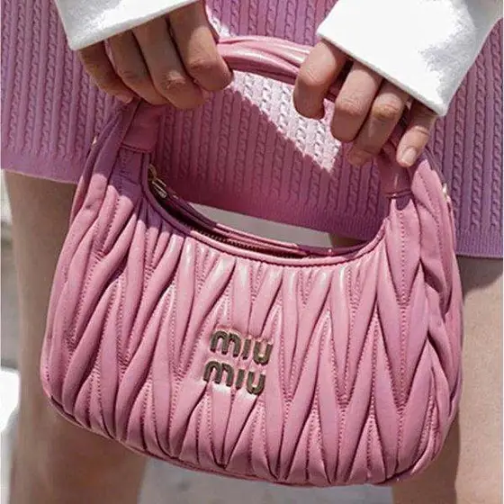 Miu Miu Matelasse Hobo Bag Pink