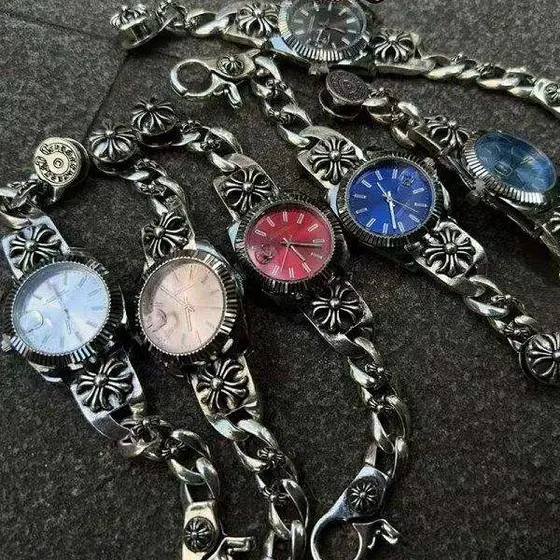 Chrome Hearts Style Cross Flower Watch