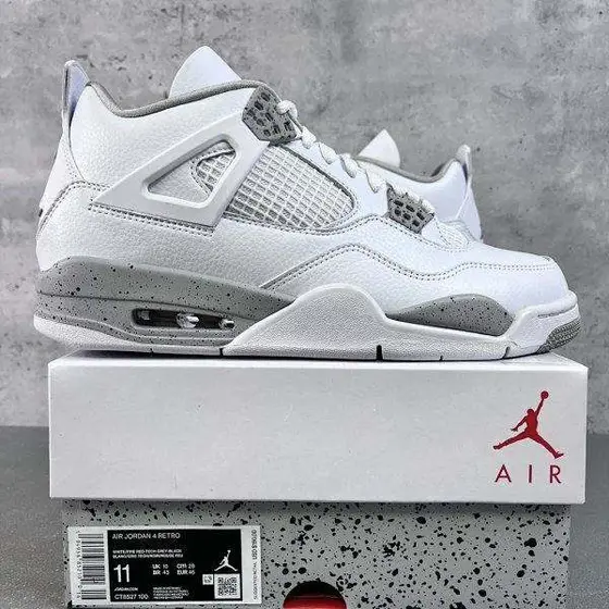 Nike Air Jordan 4 Mid-Top Retro Basketball Shoes, Anti-Slip Sports Sneakers