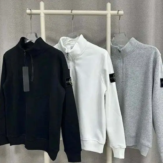 Stone Island Half‑Zip Mock Neck Sweatshirt