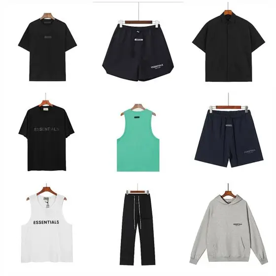 ESSENTIALS T-Shirt Collection, Unisex Casual Printed Short Sleeve Top