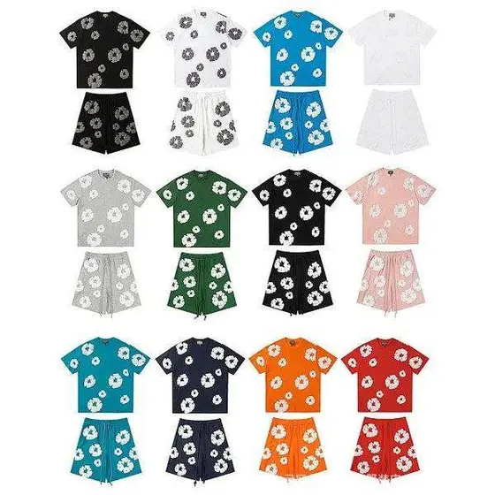 Denim Tears Foam Flower T-Shirt & Shorts Set