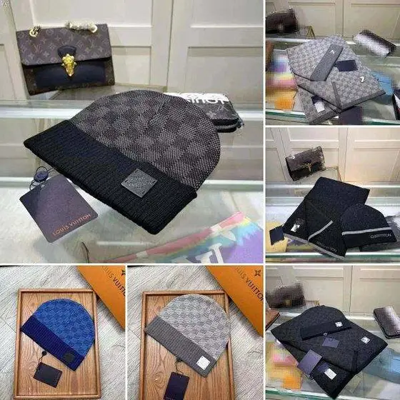 LV Damier Knit Beanie Hat
