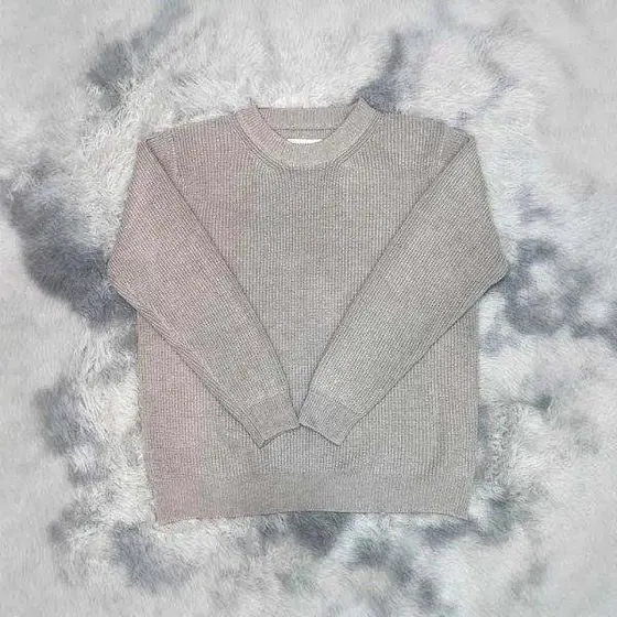 MJL Maison Margiela Style Burgundy Ribbed Crewneck Sweater