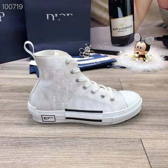 Dior High-Top Canvas Sneakers