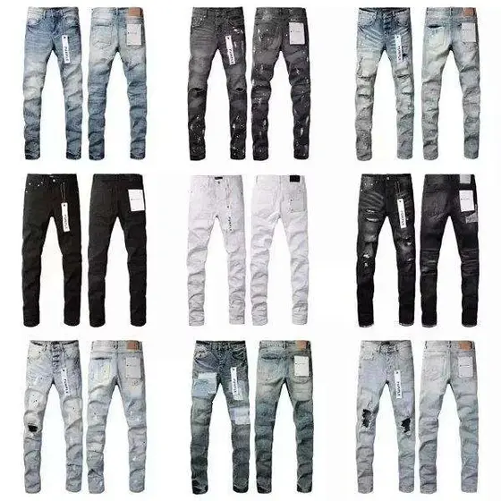 Purple Brand Vintage Light Wash Distressed Ripped Skinny Jeans