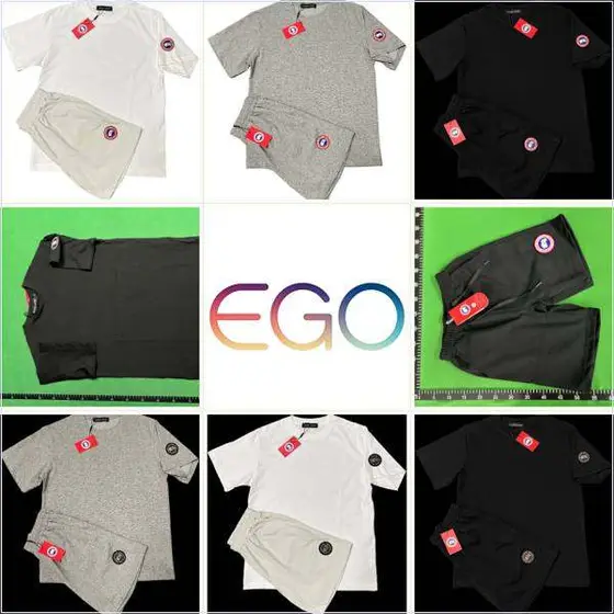 Canada Goose Small Logo Patch T-shirt & Casual Shorts 2 Piece Outfit