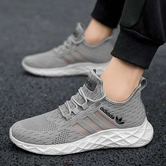 Adidas Three-leaf Men's Shoes Summer All-match Mesh Casual Breathable Student Sp