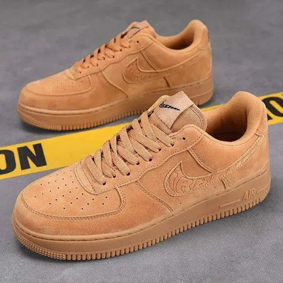 Nike Air Force One Low-top Men's Genuine All-match Autumn Casual Wheat Sneakers 