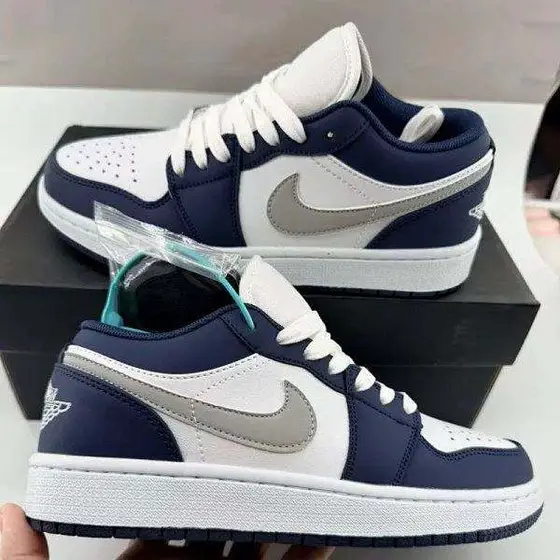 Nike Joe AJ1 Navy Blue Men's Shoes All-match Casual Sneakers School Student Wome