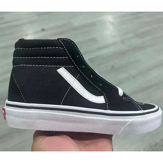 Vans Classic Canvas Shoes Style Street Black and White Soda All-Match Vintage Ca