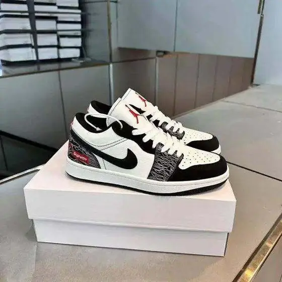 Nike Explosions Joe a black and white relief campus fashion shoes AJ1 student bo