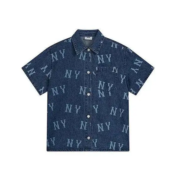 MLB Denim Short‑Sleeve Shirt Jacket