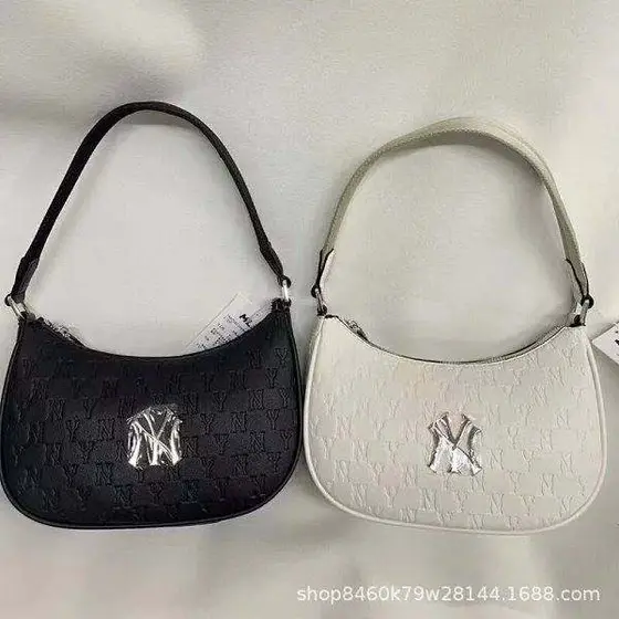 MLB NY Embossed Hobo Underarm Shoulder Bag