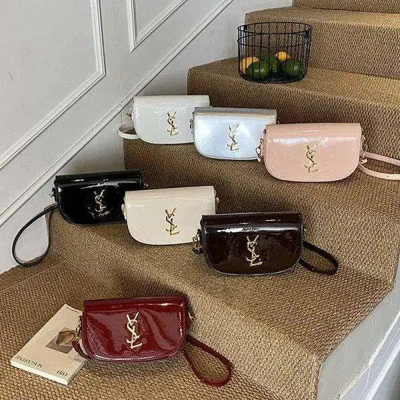 YSL Patent Leather Saddle Crossbody Bag