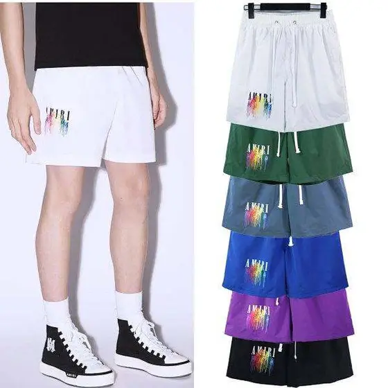 AMIRI Paint Drip Logo Drawstring Shorts