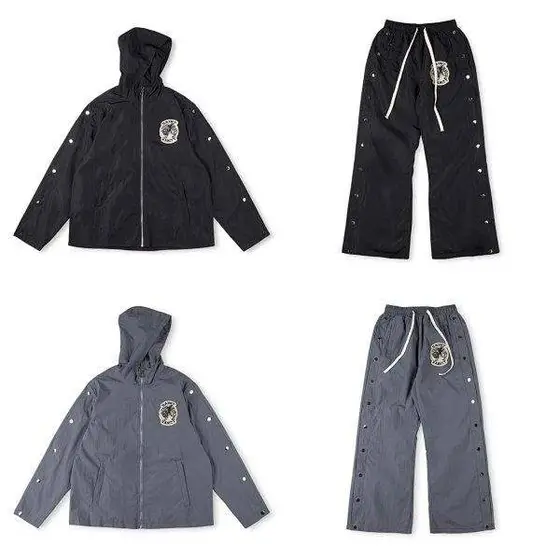 Saint Vanity Embroidered Badge Hooded Pants Tracksuit