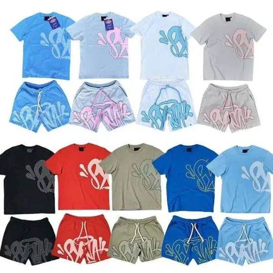 Syika Graffiti Print Two‑Piece Outfit Oversized Short‑Sleeve T‑Shirt