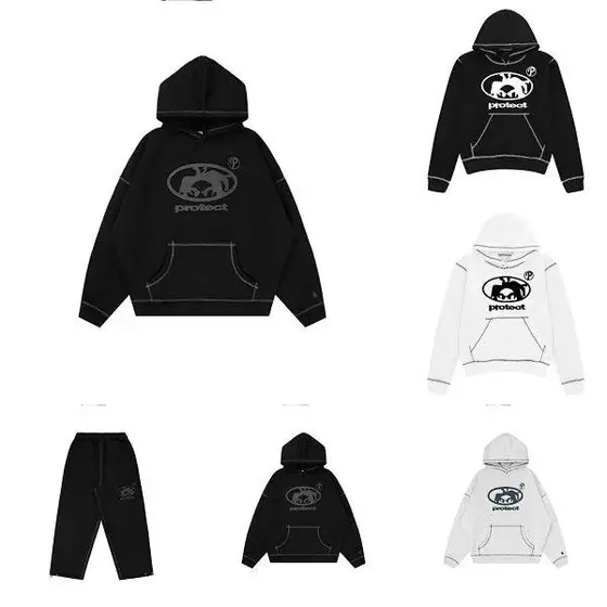 Protect Logo Contrast‑Stitch Hoodie Sweatpants