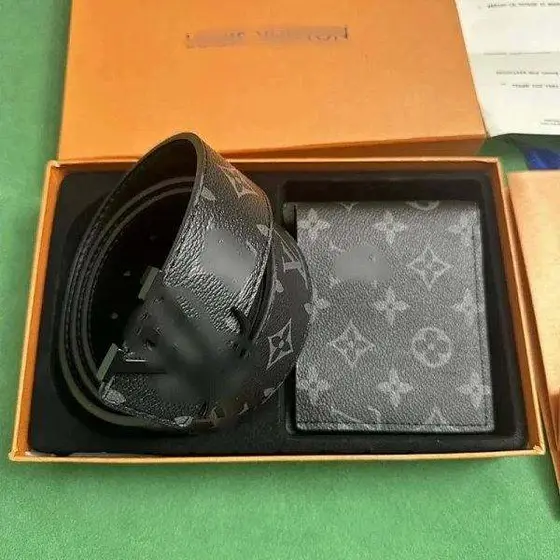 LV Belt Wallet Set